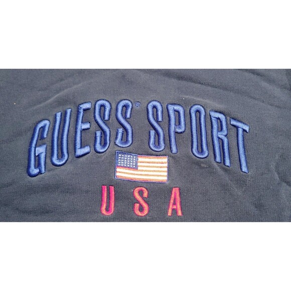 Guess Sport USA Vintage 90s Sweatshirt Crewneck Men’s Size Medium Blue EUC - Picture 9 of 9